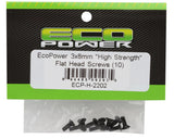 EcoPower 3mm "High Strength" Steel Flat Head Screws (10) (3x8mm) - ECP-H-2202