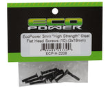 EcoPower 3mm "High Strength" Steel Flat Head Screws (10) (3x18mm) - ECP-H-2208