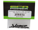 EcoPower 4mm "High Strength" Steel Flat Head Screws (10) (4x12mm) - ECP-H-2303