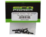 EcoPower 4mm "High Strength" Steel Flat Head Screws (10) (4x14mm) - ECP-H-2304