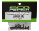 EcoPower 4mm "High Strength" Steel Flat Head Screws (10) (4x15mm) - ECP-H-2305