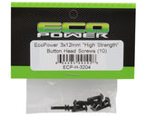 EcoPower 3mm "High Strength" Steel Button Head Screws (10) (3x12mm) - ECP-H-3204