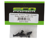 EcoPower 4mm "High Strength" Steel Button Head Screws (10) (4x12mm) - ECP-H-3303