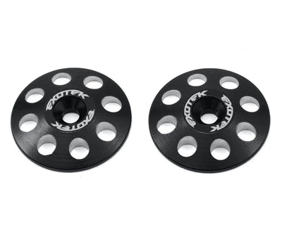 Exotek 22mm 1/8 XL Aluminum Wing Buttons (2) (Black) - EXO1665BLK
