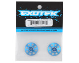 Exotek 22mm 1/8 XL Aluminum Wing Buttons (2) (Blue) - EXO1665BLU
