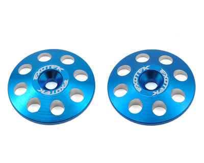 Exotek 22mm 1/8 XL Aluminum Wing Buttons (2) (Blue) - EXO1665BLU