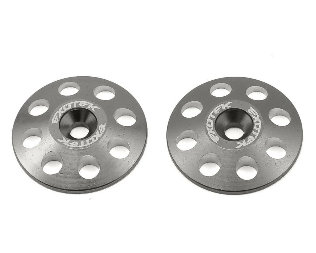 Exotek 22mm 1/8 XL Aluminum Wing Buttons (2) (Gun Metal) - EXO1665GUN