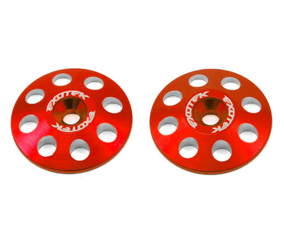 Exotek 22mm 1/8 XL Aluminum Wing Buttons (2) (Red) - EXO1665RED