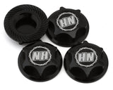 HongNor X5B 17mm Capped Serrated Wheel Nuts (Black) (4)