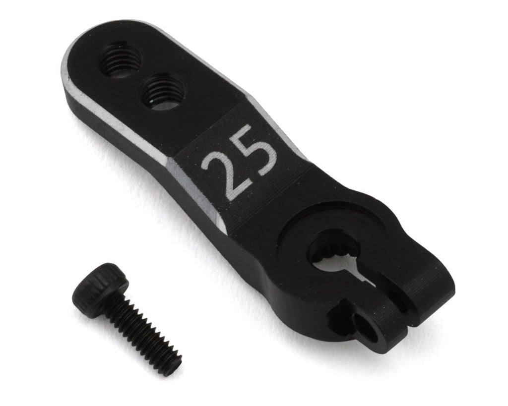 HongNor X5B Aluminum Clamping Servo Horn (Black) (25T/Futaba/ProTek) - HGN-X3S-50_25T