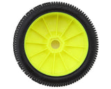 JConcepts Stalkers 1/8 Pre-Mounted Buggy Tire (2) (Yellow) (Green)