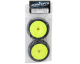 JConcepts Stalkers 1/8 Pre-Mounted Buggy Tire (2) (Yellow) (Green)