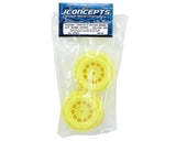 JConcepts 12mm Hex Hazard Short Course Wheels w/3mm Offset (Yellow) (2) (SC5M) - JCO3344Y