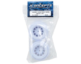 JConcepts 12mm Hex Hazard Short Course Wheels (White) (2) for Traxxas Slash Front - JCO3350W