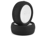 JConcepts Smoothie 2 2.2" Pre-Mounted 2WD Front Buggy Tires (White) (2) (Silver) w/12mm Hex - JCO4018-1691