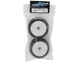 JConcepts Falcon Pre-Mounted 1/8th Buggy Tires (2) (White) (Green)