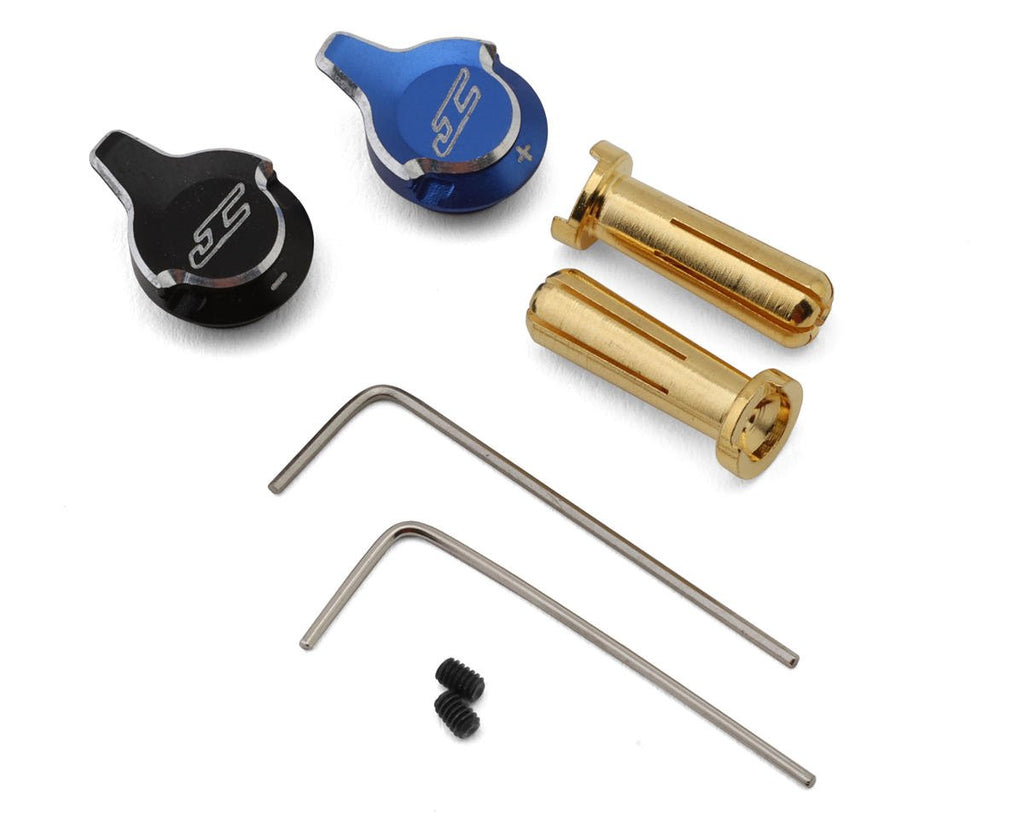 JConcepts Battery Plug Pull Grips w/5mm Bullet Connectors (Blue/Black) - JCO5029