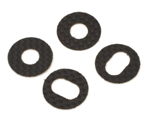 JConcepts 1/8th Off-Road Carbon Fiber Body Washers w/Adhesive Back (4) - JCO8153