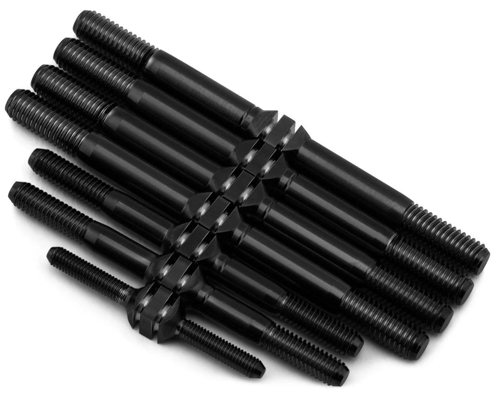 J&T Bearing Co. Tekno NB48/EB48 2.2 Titanium "Milled'' Turnbuckles (Black) (7) - JTB-JT12020