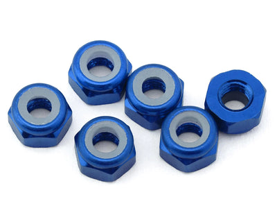 J&T Bearing Co. 3mm 7075 Aluminum Lock Nuts (Blue) (6) - TB-JT12825-BL