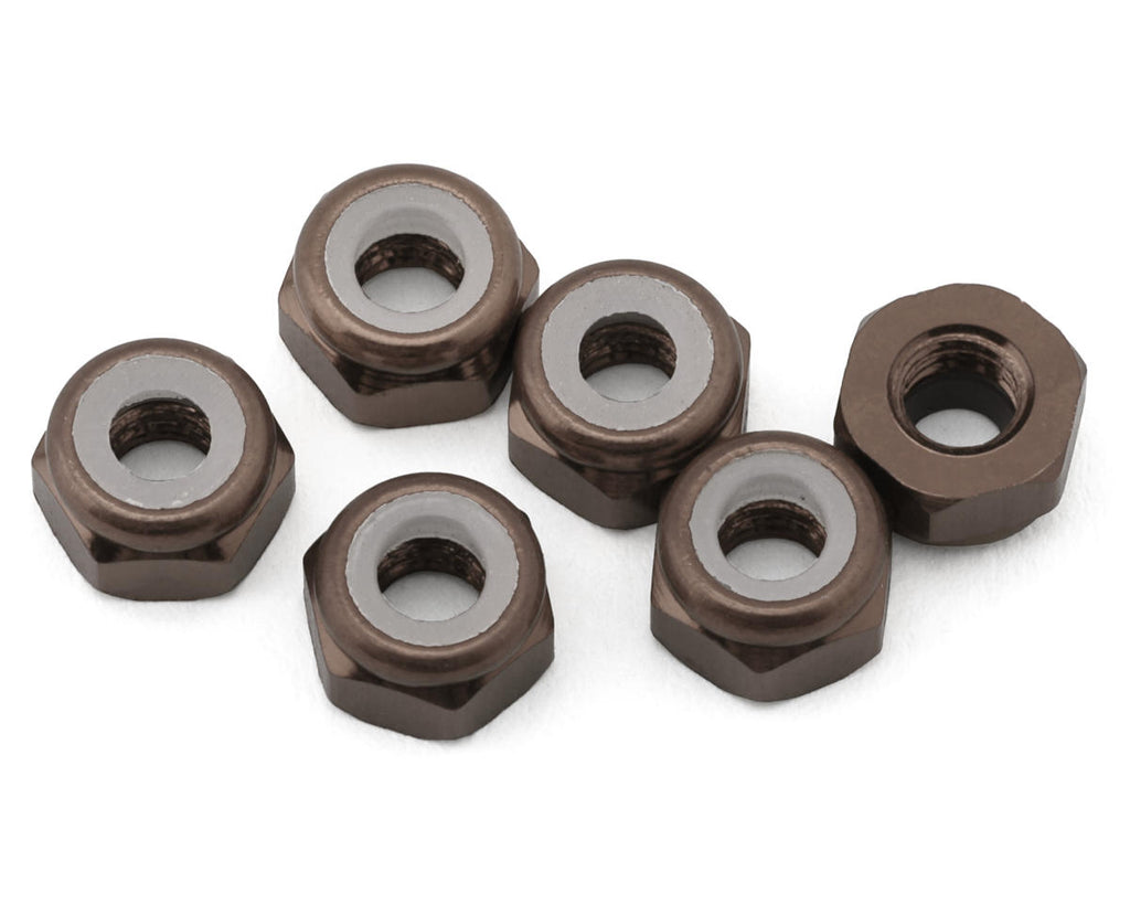 J&T Bearing Co. 3mm 7075 Aluminum Lock Nuts (Grey) (6) - JTB-JT12825-G