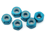 J&T Bearing Co. 3mm 7075 Aluminum Lock Nuts (Light Blue) (6) - JTB-JT12825-LB