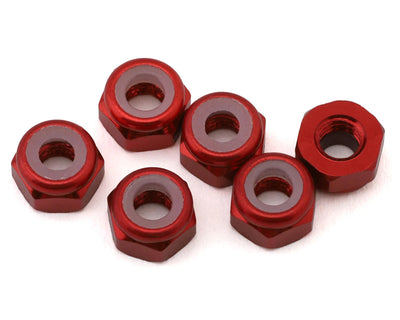 J&T Bearing Co. 3mm 7075 Aluminum Lock Nuts (Red) (6) - JTB-JT12825-R