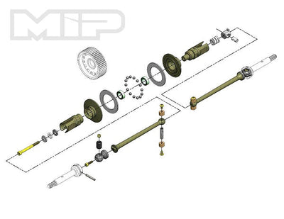 MOD TLR 22 5.0 ELITE LIGHTWEIGHT BALL DIFF PUCK SYSTEM 22X-4 REAR ARM MOD COMPATIBLE #24370