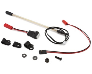 MyTrickRC TrickWhip Super Bright Scale Whip Light Tube (Light White) (12V) w/12V-3V Voltage Regulator & Receiver Cable - MYKWHIP-12W-12