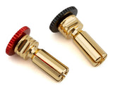 ProTek RC Twist Lock Adjustable Bullet Plug Grips w/5mm Bullets (Red/Black) - PTK-5079