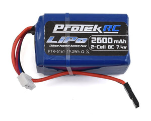 ProTek RC LiPo Hump/Short Receiver Battery Pack (Kyosho/Tekno) (7.4V/2600mAh) (w/Balancer Plug) - PTK-5161