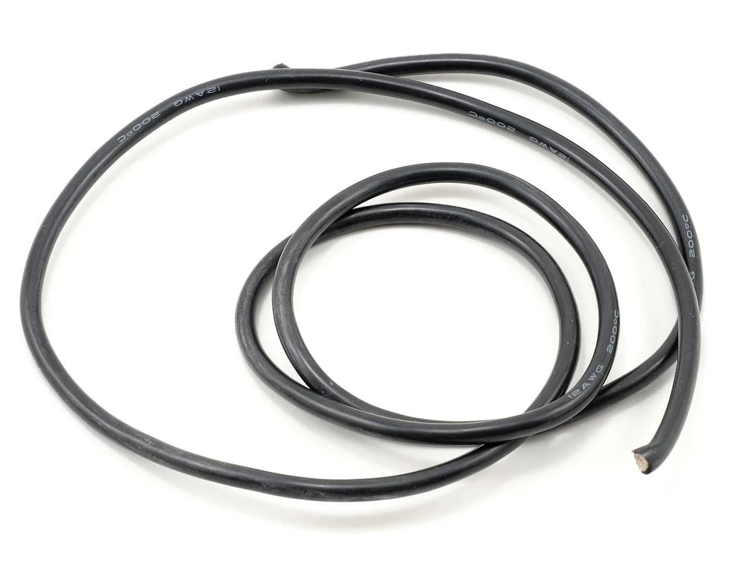 ProTek RC Silicone Hookup Wire (Black) (1 Meter) (12AWG) - PTK-5601