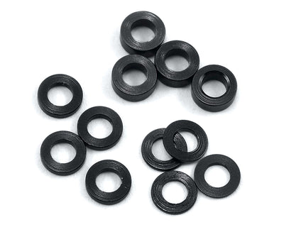 ProTek RC Aluminum Ball Stud Washer Set (Black) (12) (0.5mm, 1.0mm & 2.0mm) - PTK-8370