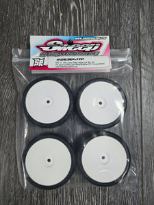 Sweep - R36 Asphalt TC tire 4pc set Pre-glued - Thick Soft Insert - Dish Wheels - #2636417P