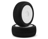 Raw Speed RC Villain 1/8 Buggy Pre-Mounted Tires (White) (2) (Soft - Long Wear)