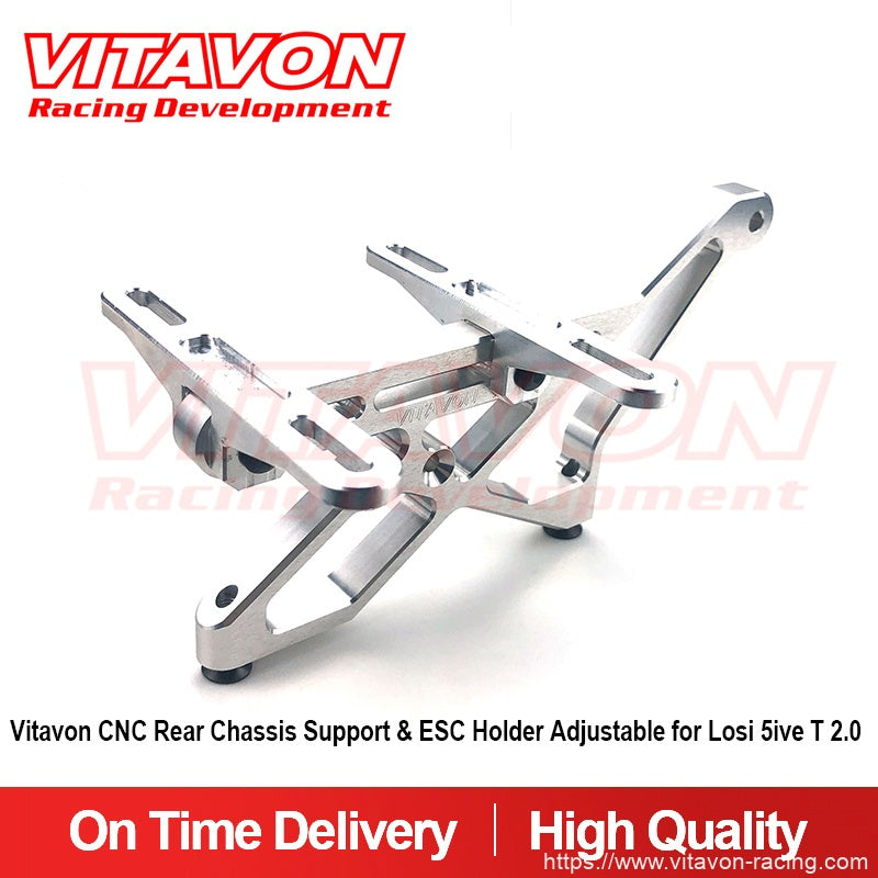 Vitavon CNC Rear Chassis Support & ESC Holder Adjustable for Losi 5ive T 2.0 - Vitavon - 5T00006