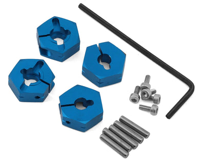 Tamiya 5mm Aluminum Clamping Wheel Hex (Blue) (4)