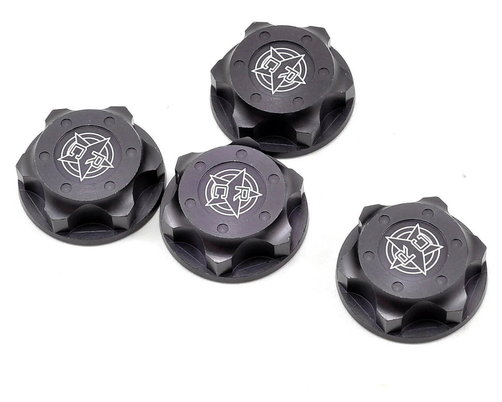 Tekno RC Aluminum 17mm Serrated Fine Thread Wheel Nut (Gun Metal) (4) - TKR5116C