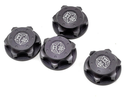Tekno RC Aluminum 17mm Serrated Fine Thread Wheel Nut (Gun Metal) (4) - TKR5116C