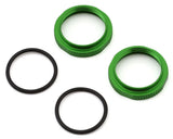 Tekno RC 16mm Aluminum Low Profile Shock Collars (Green) (2)