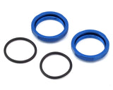 Tekno RC Aluminum Shock Adjustment Nut Set (Blue) (2) - TKR6013BL