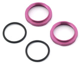Tekno RC 16mm Aluminum Low Profile Shock Collars (Pink) (2)