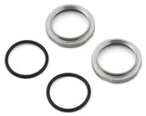 Tekno RC 16mm Aluminum Low Profile Shock Collars (Clear) (2)