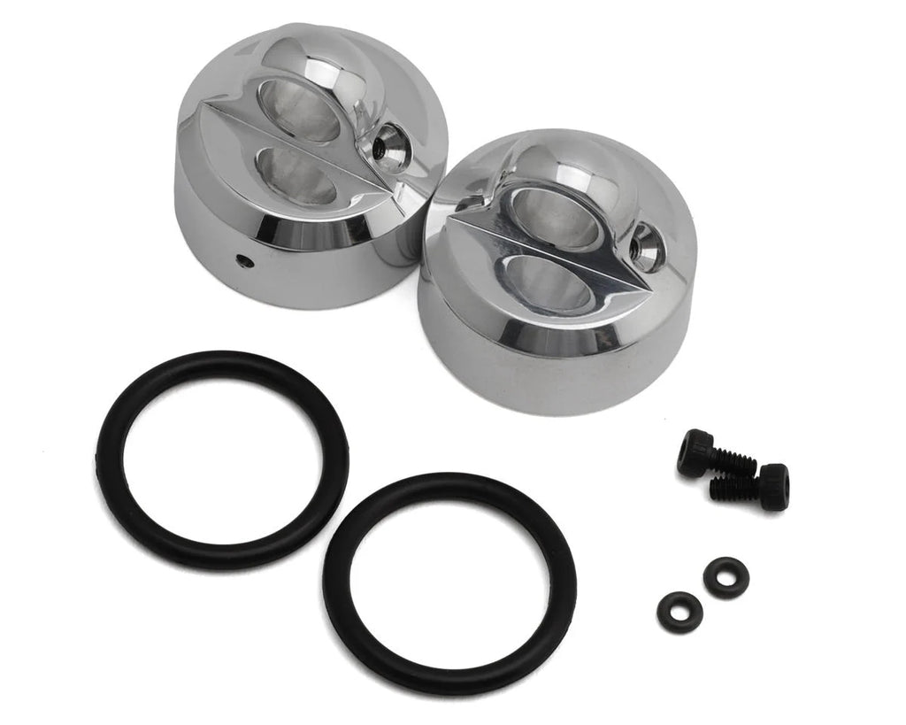 Tekno RC Polished Aluminum Shock Caps (2) (Emulsion/Vented/Non-Vented) - TKR8702X