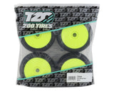TZO Tires 202 1/8 Buggy Pre-Glued Tire Set (Yellow) (4) (Super Soft)