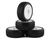 TZO Tires 402 1/8 Buggy Pre-Glued Tire Set (White) (4) (Soft)