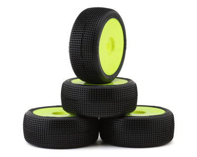 TZO Tires 402 1/8 Buggy Pre-Glued Tire Set (Yellow) (4) (Super Soft)