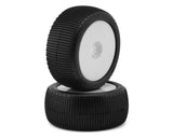 TZO Tires 402 1/8 Truggy Non-Glued Tire Set (White Wheels) (2) (Super Soft)