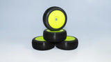 DIALED-RC V3 Super Soft 1/8 Buggy Tires Pre-Glued (Pre-mounted) (Yellow Dish) (4)