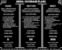 MOD LIVE MEDIA COVERAGE BOOKING and TIER STRUCTURE (Inquire about Pricing)